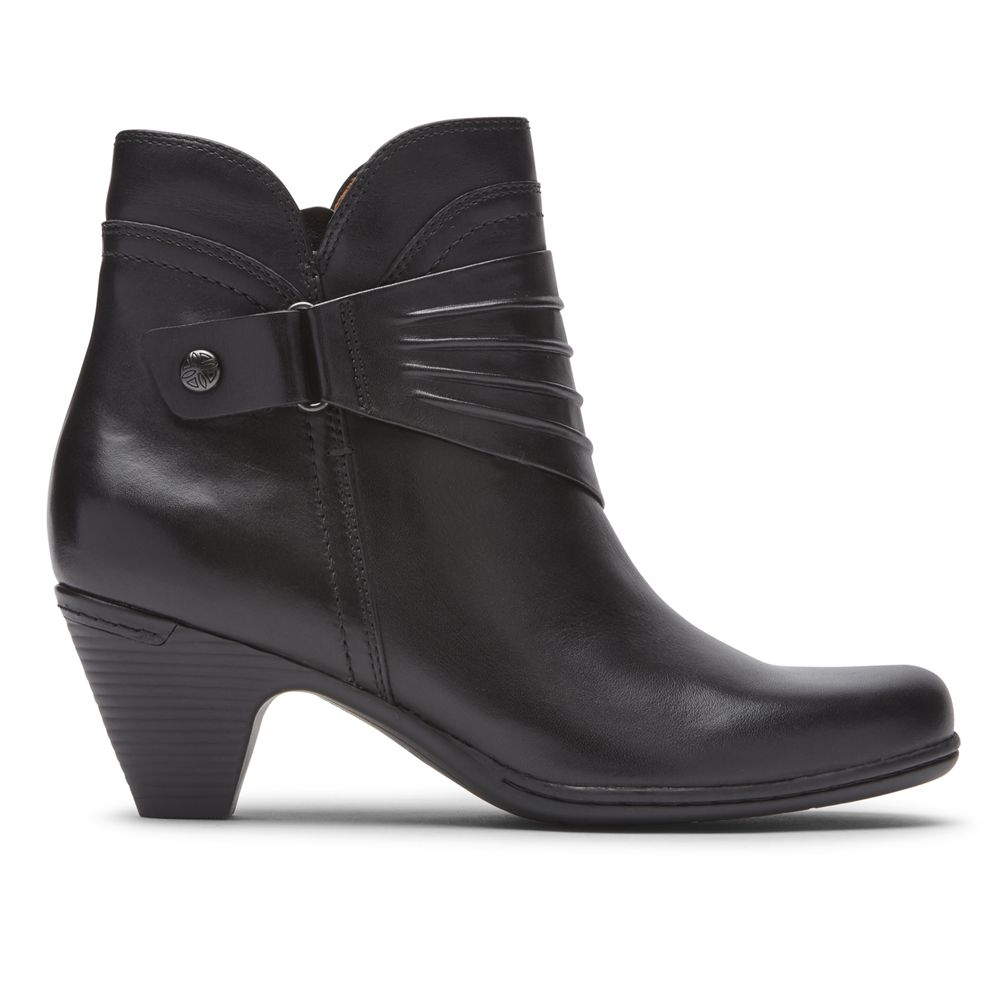 Rockport Cobb Hill Adaline - Womens Ankle Boots - Black - NZ (TWO-420187)